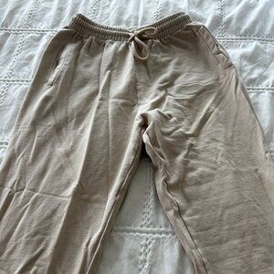 Fresh Prints Men's S Cream Draw String Sweat Pants